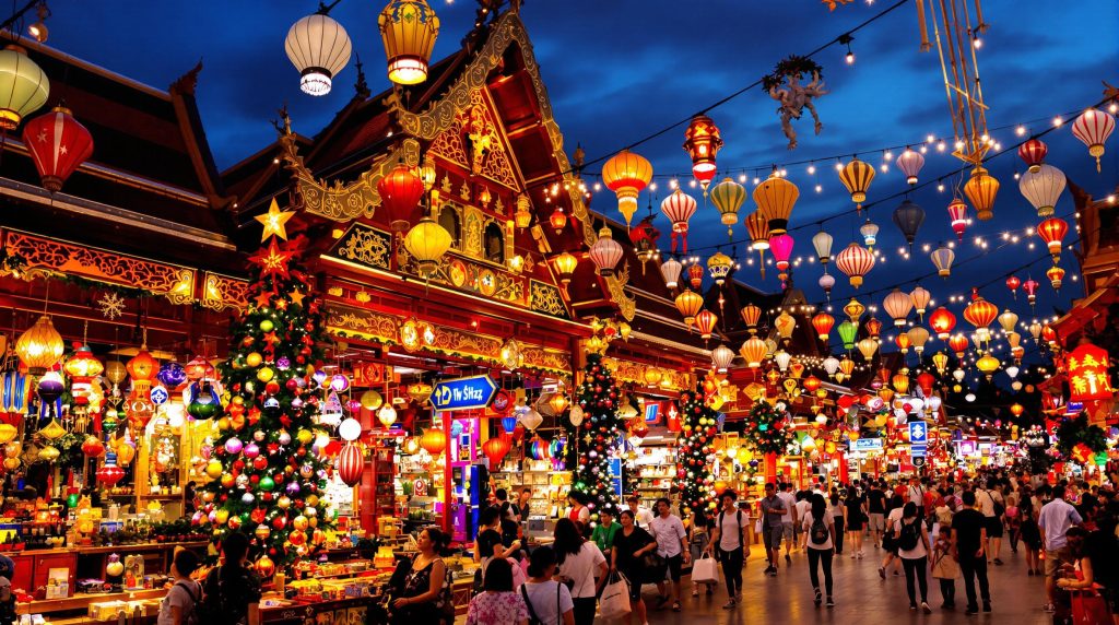 Marché de Noël en Thaïlande