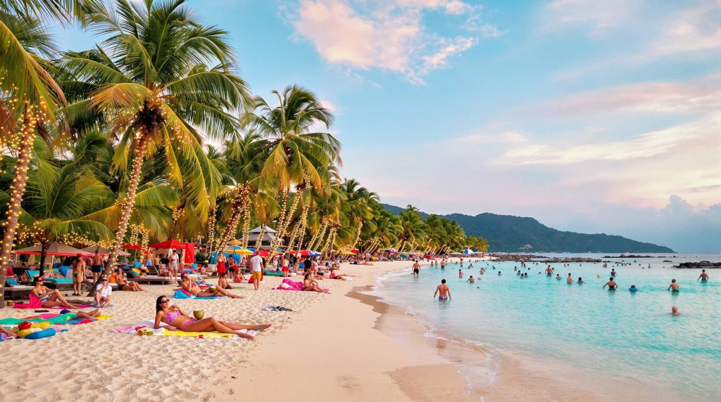 Plage thaïlandaise à Noël