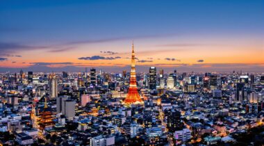 Panorama de Tokyo avec la Tour de Tokyo