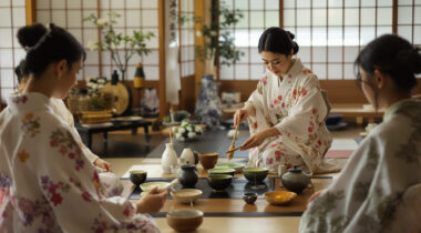 Cérémonie traditionnelle du thé au Japon