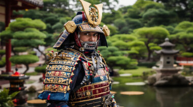 Samouraï en armure traditionnelle