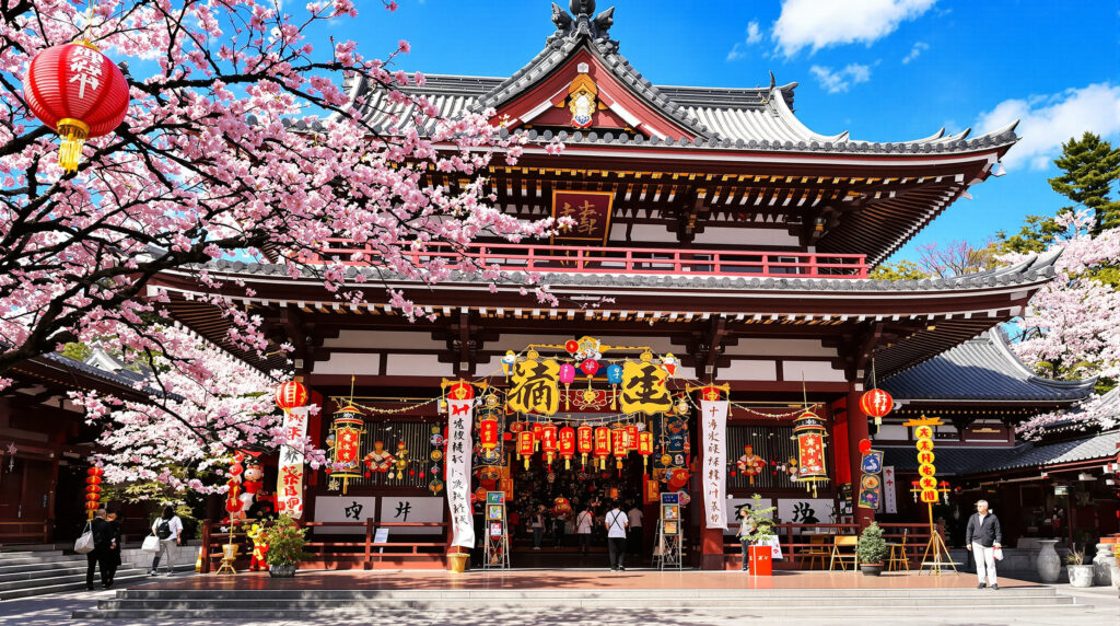 Temple japonais Nouvel An